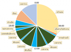 กำหนดการแผนภูมิวงกลม